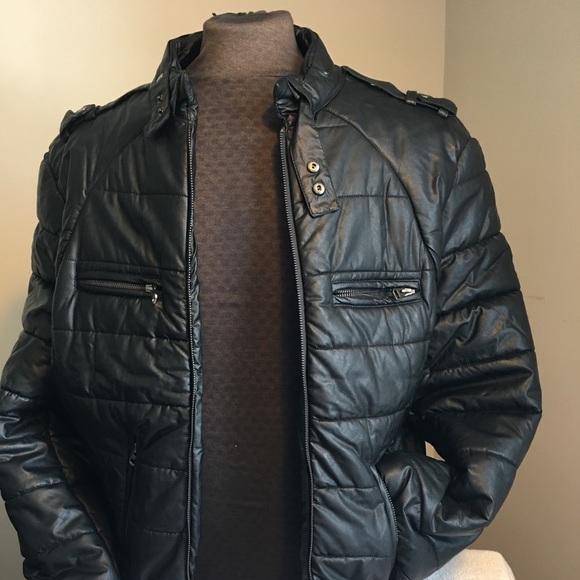 Large black jacket Paul Rizk Men's Black Puffer jacket grand manteau d’hiver - Picture 1 of 15